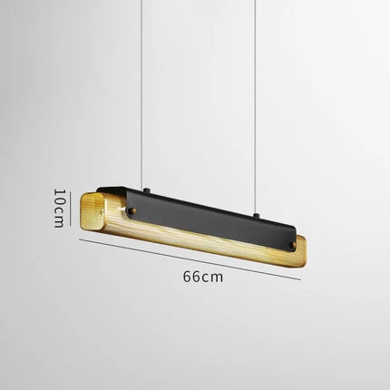 black 66cmx10cm Современные железные подвесные светильники лампа подвесной светодиодный светильник гостиная кафе столовая комната бар Кухня Офис подвесные светильники - Цвет корпуса: black 66cmx10cm