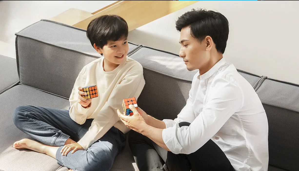 Xiaomi Smart Magic Cube работает с приложением Mijia Xiomi Умный кубик Рубика Синхронизация Bluetooth подключение гоночная структура для детей Подарки