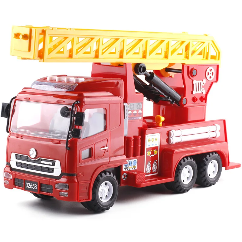 

Lili Inertia Sound And Light Fire Truck Mechanical Arm Retractable Children Engineering Vehicle Toy Model 32658 Boxed