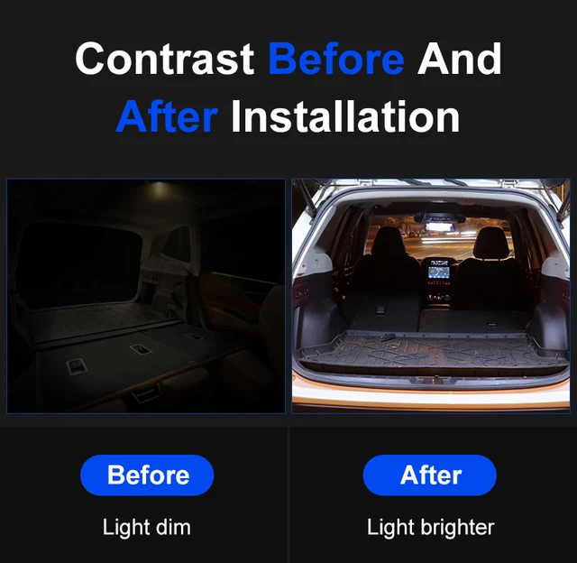 Qhcp LED Auto Kofferraum Lampe Heckklappe Licht große Fläche große  Reichweite Fracht gepäck hell für Subaru Förster 19-24 Innen zubehör -  AliExpress