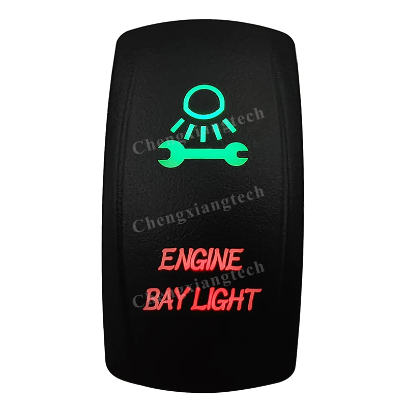 12V Verde E Rosso Led Interruttore A Bilanciere Motore Bay Light 5Pin Spst On Off Per Barca Car Carling Arb Narva Rav4 Wd Hella Contura 4X4