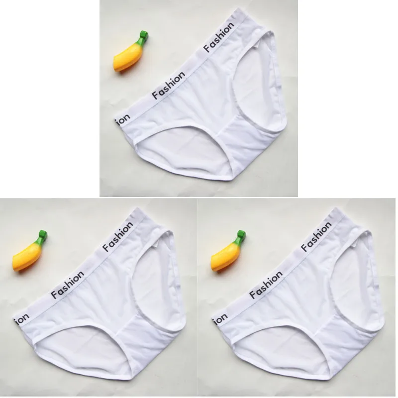 white X 3 3 шт./компл. принт с буквами сексуальный женские прозрачные трусики нижнее белье Мода с низкой посадкой дышащее нижнее белье Бесшовные женские трусы HP07 - Цвет: white X 3