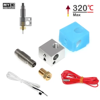 

3D Printer Parts BP6 Hotend Module J-head Extruder V6 Low Temperature High Temp Throat Heating Block Nozzle Kits 0.4/1.75 MY3D