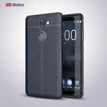 Funda de teléfono suave de TPU de imitación de cuero Litch para Nokia 6 5 7 8 Sirocco 6 2018 Plus 1X6 2,1 de 3,1 Más de 5,1 de 7,1 de 8,1 9 Pureview cubierta(China)