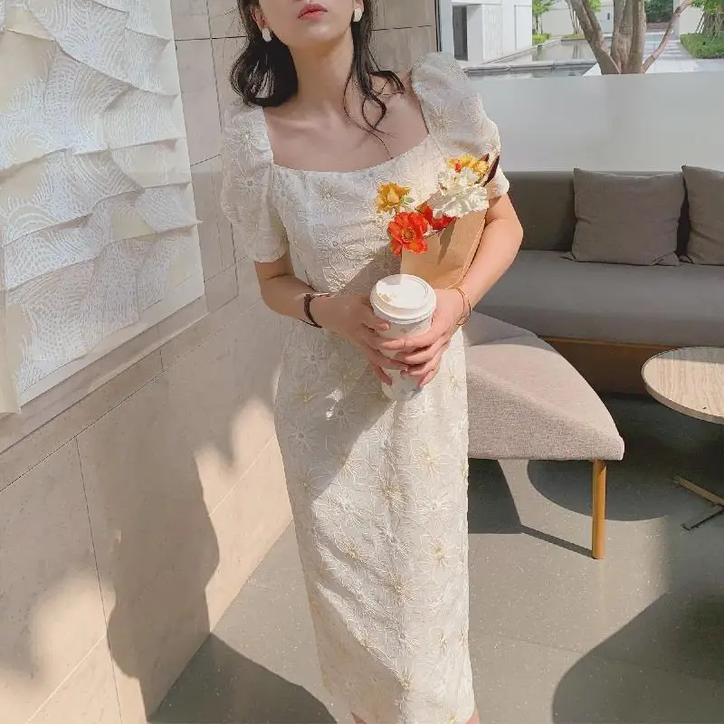 One Piece Dress Korean Short Sleeve Elegant Midi Dress Women Design Floral Vintage Dress Female Office Ladies 21 Summer Chic Dresses Aliexpress One Piece Dress Korean Short Sleeve Elegant Midi Dress Women Design Floral Vintage Dress Female Office Ladies 21 Summer Chic Dresses Aliexpress