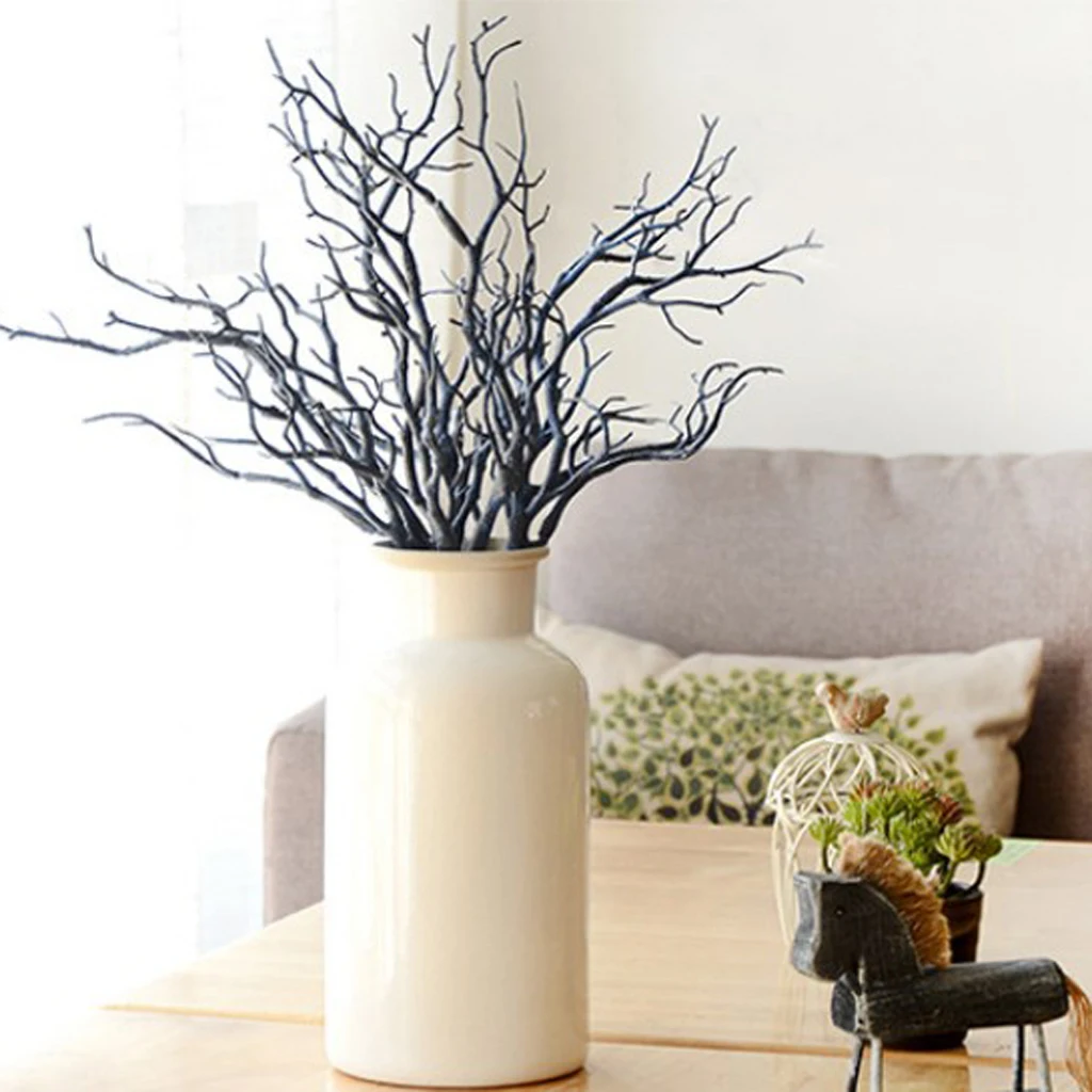 Handmade Simulation Plants Tree Branch Twig Branches Dried Flower for Home Living Room Bedroom Wedding Floral Decor 35cm