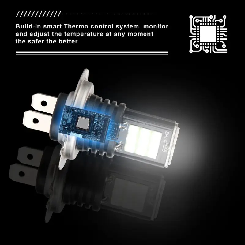 DC12V-H7-24LED лампы автомобиля противотуманные фары пара белый светильник Замена для вождения автомобиля