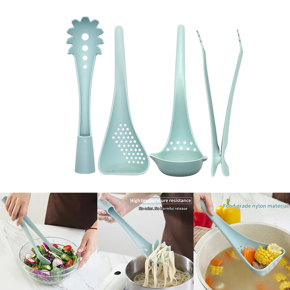 4 Piece Cooking Utensil Set Nylon Heat Resistant Salad Baking Easy Clean Non Stick Kitchen Gadget BBQ Home Spoon Food Grade
