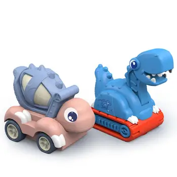 

New Electric Automatic Rotating Dinosaur Construction Car with Light Music Kids Toy Mini animal child Toys