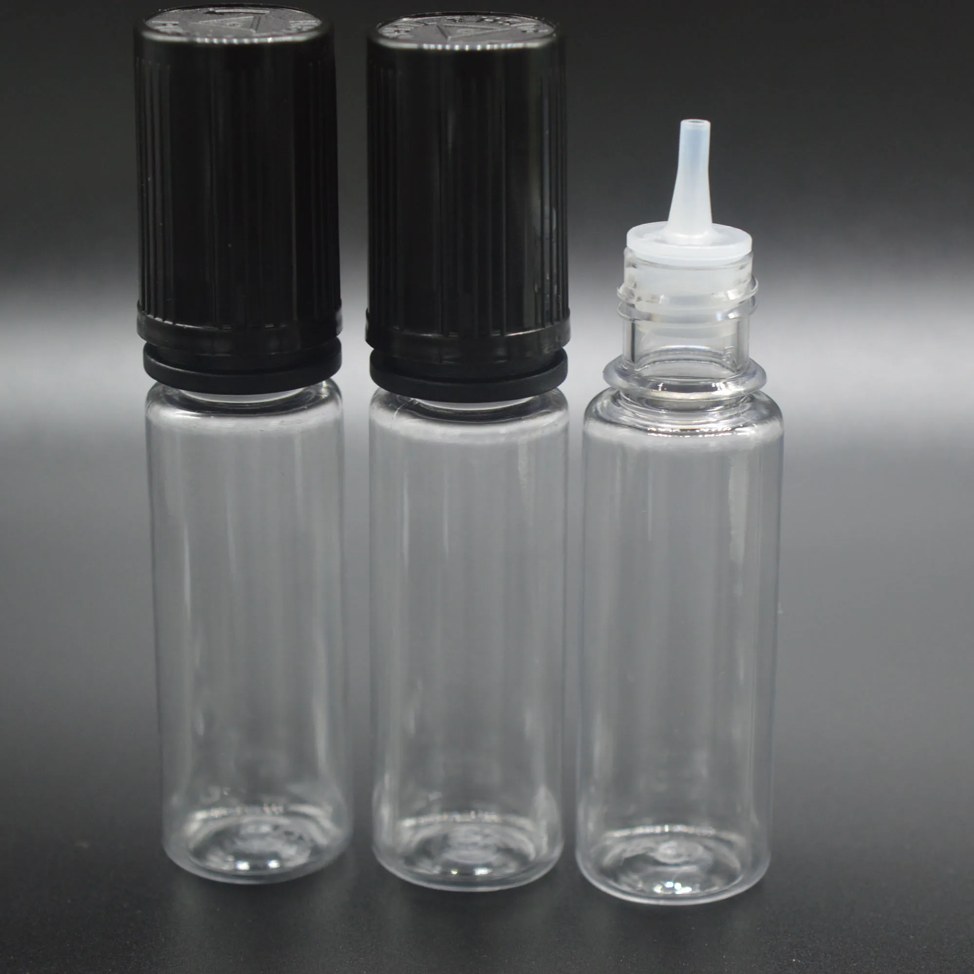 

6000set plastic bottles dropper empty with new type black cups push turn mark for e liquid bottle Clear Shrink Film Shrink Seal