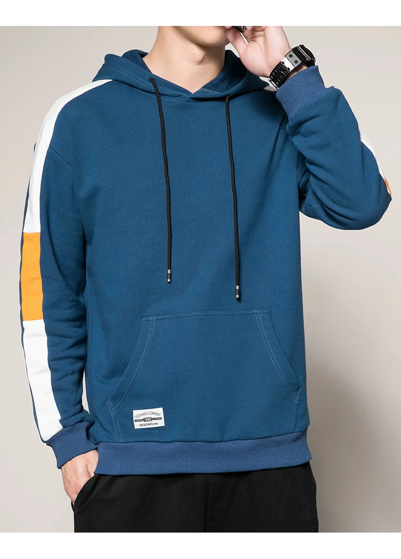 Men's Casual Hoodie in Yellow