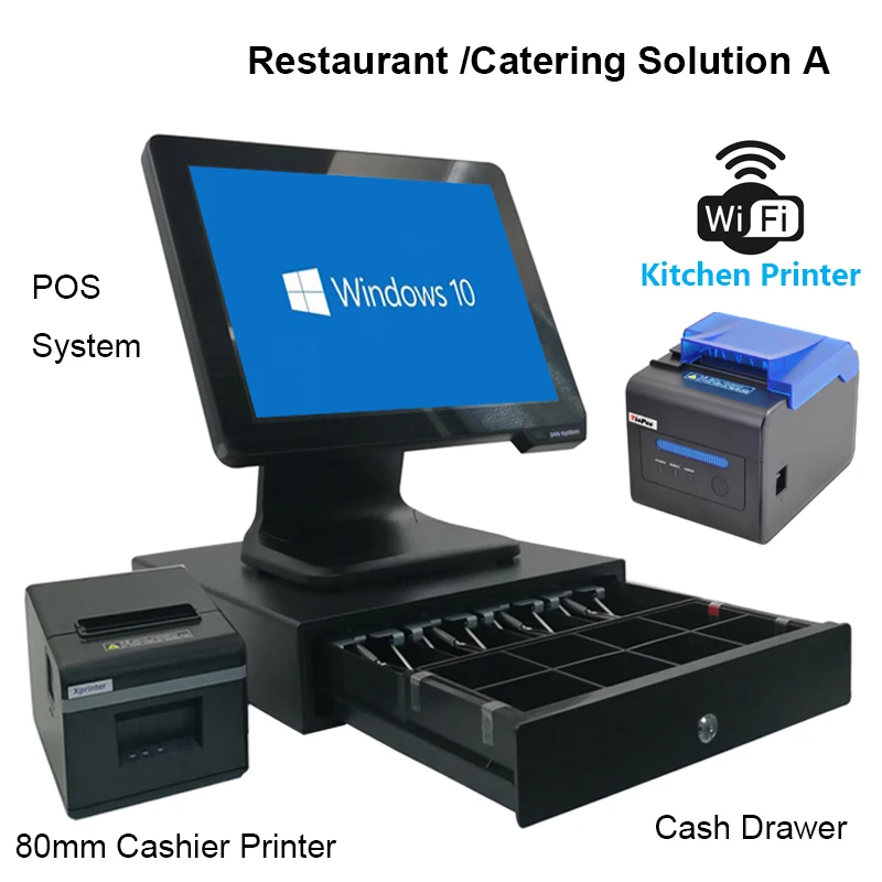 POS система касания все в одном windows аппаратное обеспечение с программным обеспечением для супермаркета или ресторана - Цвет: Restaurant A