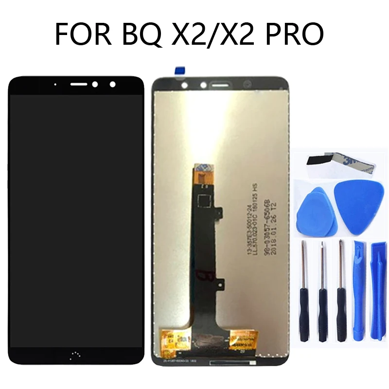 

ЖК-дисплей 5,65 дюйма AAA для BQ Aquaris X2, сенсорный экран, дисплей, дигитайзер, стекло для BQ X2 Pro, запчасти для телефонов, компоненты + Бесплатные инструменты