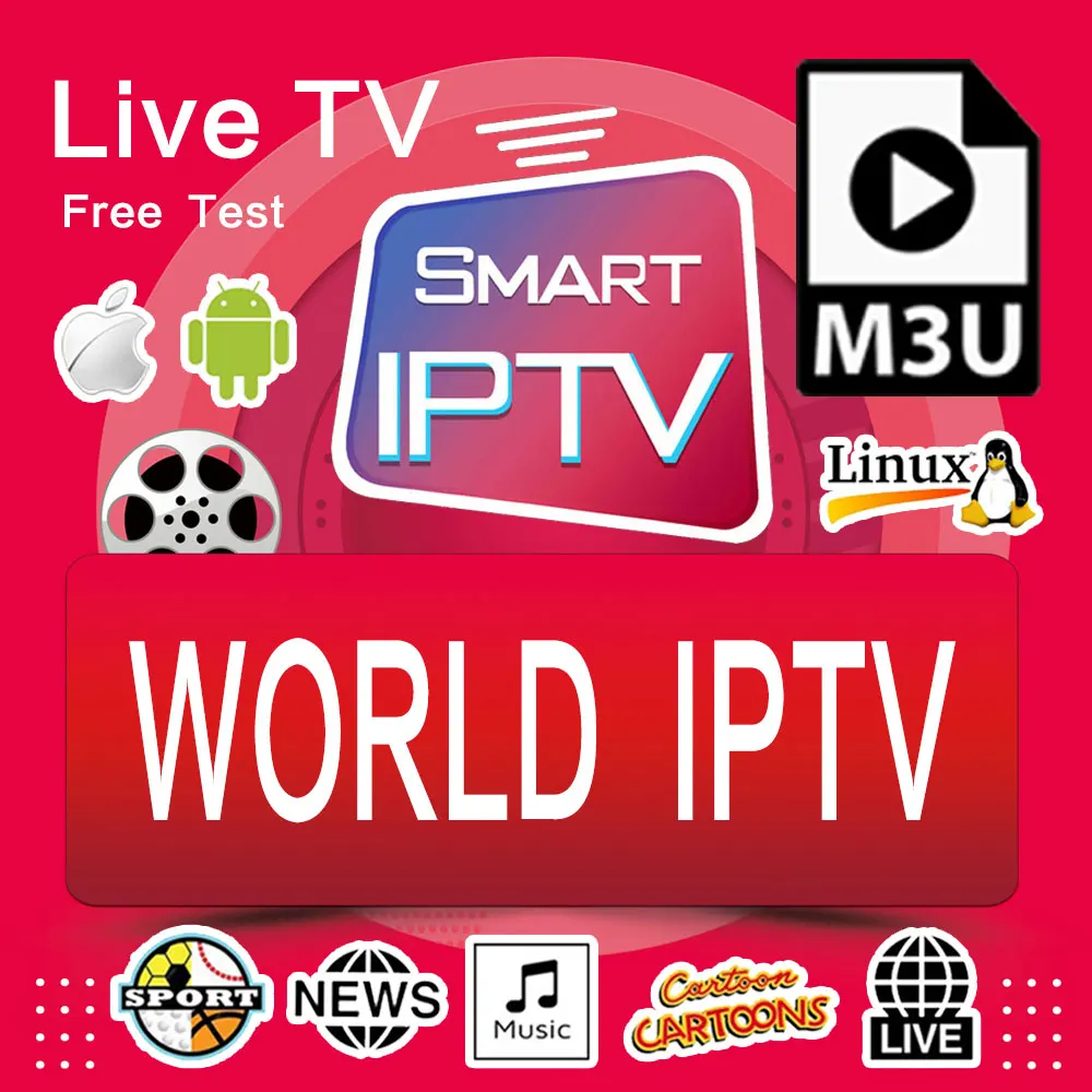 

SpainUKGermanPolandRomaniaEuropeIPTVFrench Turkish Hungary Czech Spain Nordic HD IPTV Support Android M3U Smart TV Series VOD