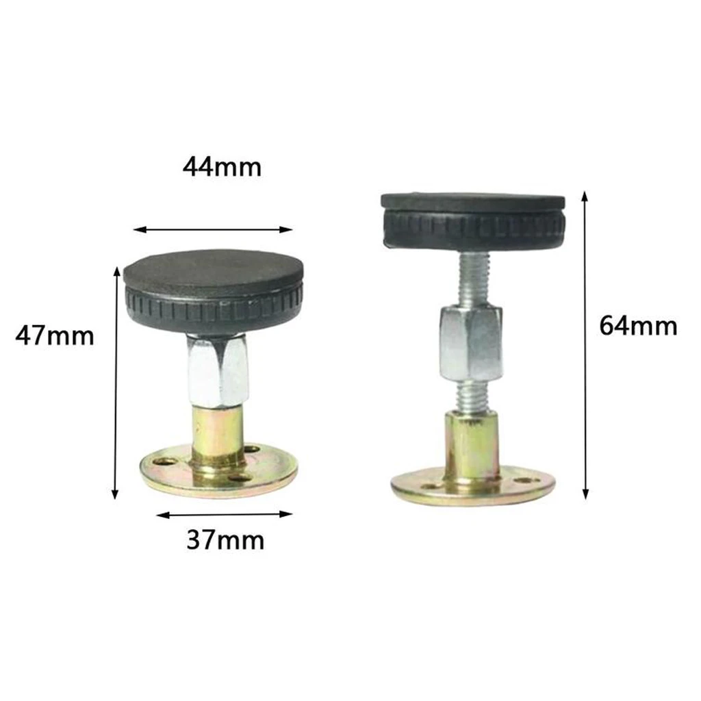 4 Pieces Adjustable Threaded Bed Frame Anti-Shake Tool Support for Room Wall and Furniture DIY
