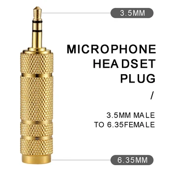 

Big to Small 6.35mm to 3.5mm Audio Jack Headphone Adapter Converter Plug