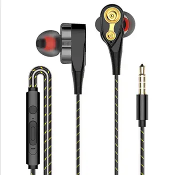 

Rovtop Wired Earphone High Bass Dual Drive Stereo In-ear Earphones With Microphone Computer Earbuds For Cell Phone Z2