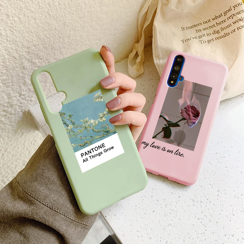 Модный чехол для Huawei Honor 9A 9S X10 8X 10i 20 Y6p Y5p P20 P30 P40 Lite Pro P Smart 2020 2019 Caso Flower|Бамперы| |