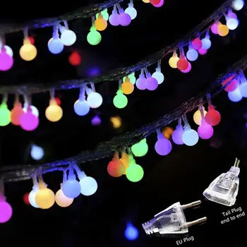 

LED String Lights Cherry Ball Lamps Plug Battery Powered Holiday Starry Fairy Garland for Bedroom Garden Christmas Wedding Party