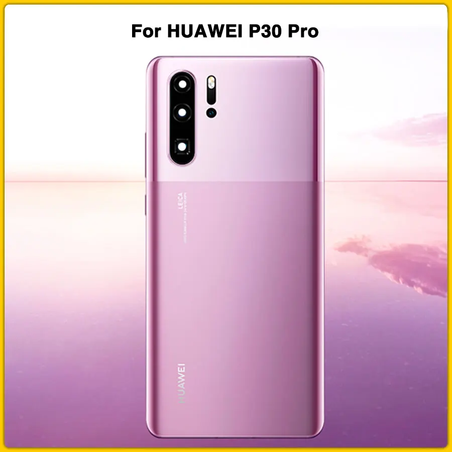 Чехол для задней панели P30 Pro для HUAWEI P30 Pro, задняя крышка для батареи, задняя крышка для двери+ с объективом+ клейкая наклейка