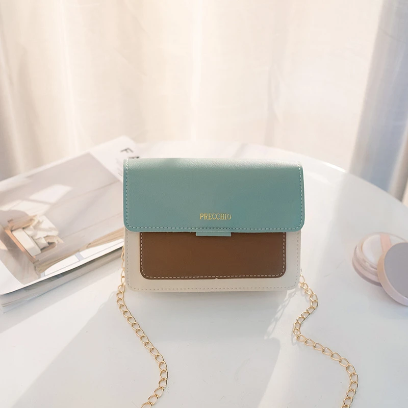 

Fashion Messenger Bag Contrast Color Mini Premium PU Lady Bag Designer Handbag Quality Superior Fashion Lady Luxury Bag 2019
