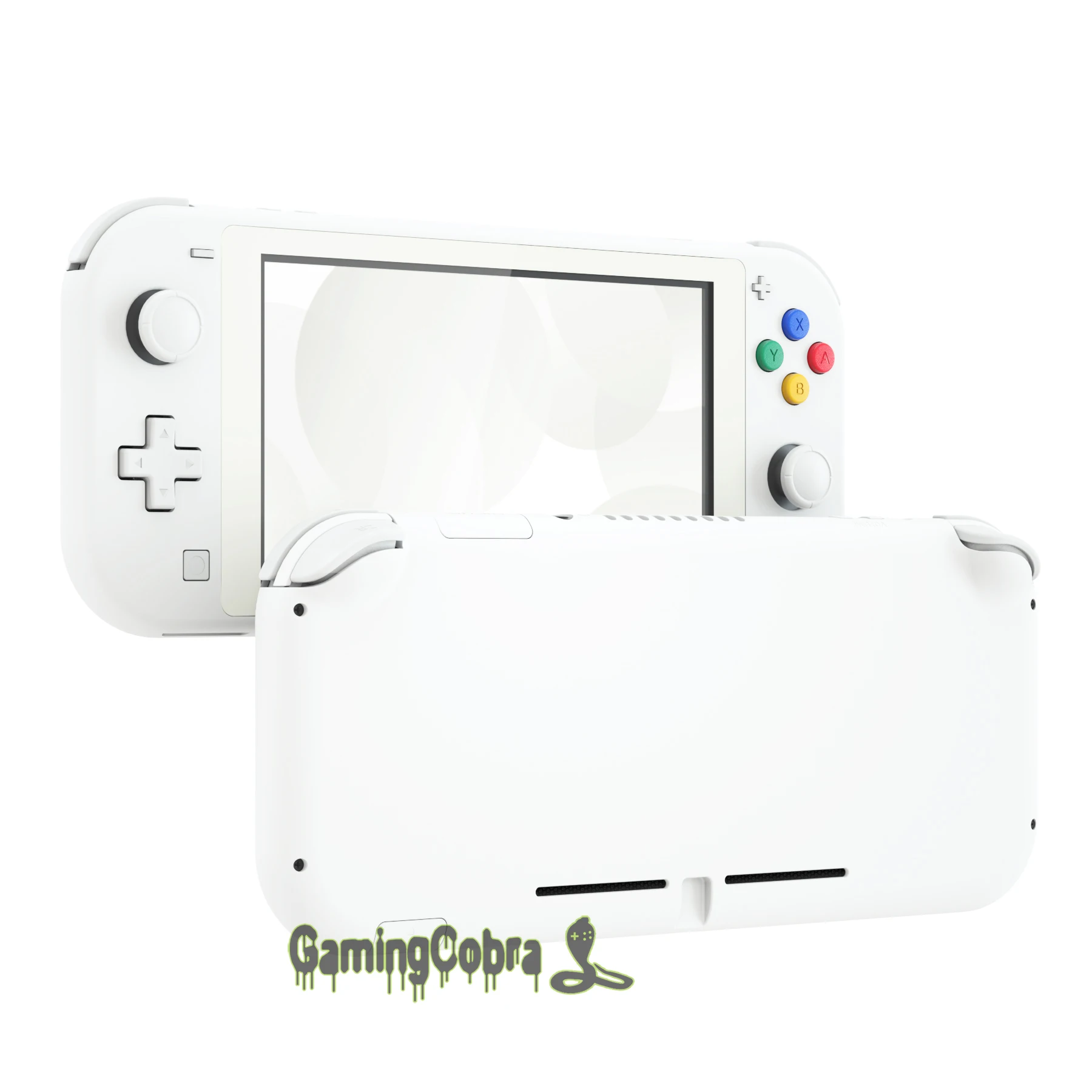 Soft Touch White DIY Replacement Shell Housing Case Cover with Screen Protector for NS Switch Lite