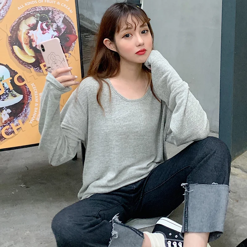 Женская Новинка Harajuku порт ветер осенняя одежда свободные топы Футболка женские рубашки