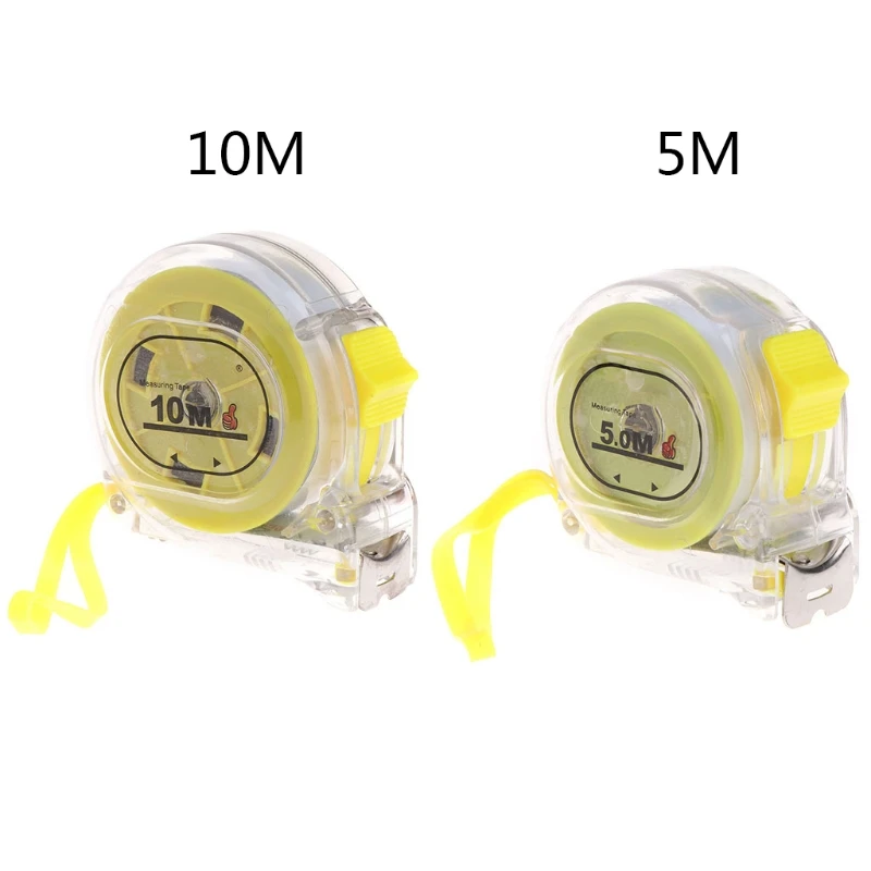 5 м 10 м Выдвижная рулетка прозрачная Метрическая стальная сантиметровая лента, измерительная линейка