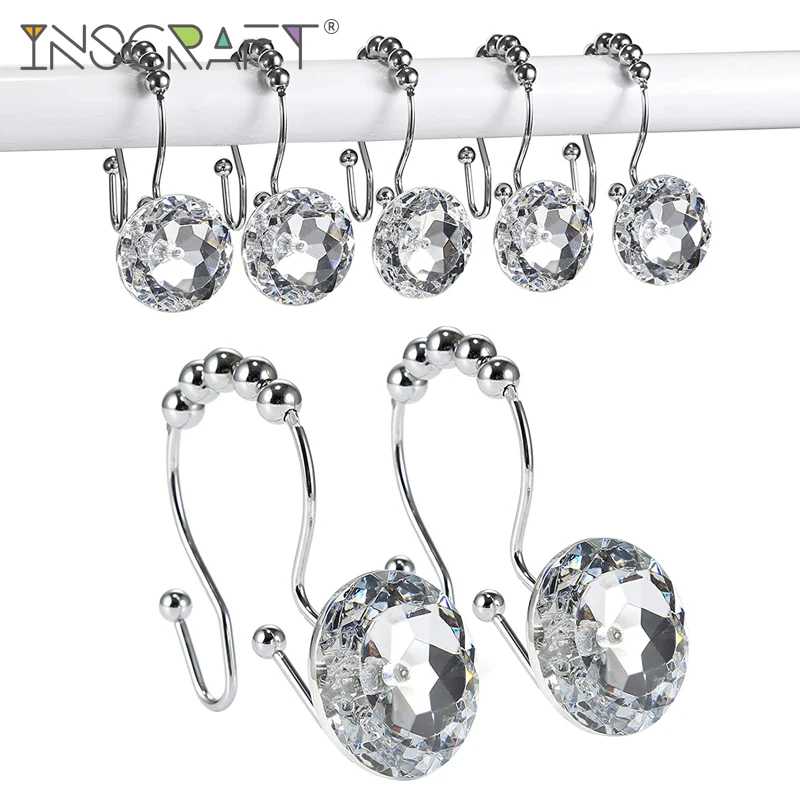 Better Home 12 Sea Shell Deluxe Shower Hooks S Shaped Fun  Design Curtain Rings (Silver) : Home & Kitchen