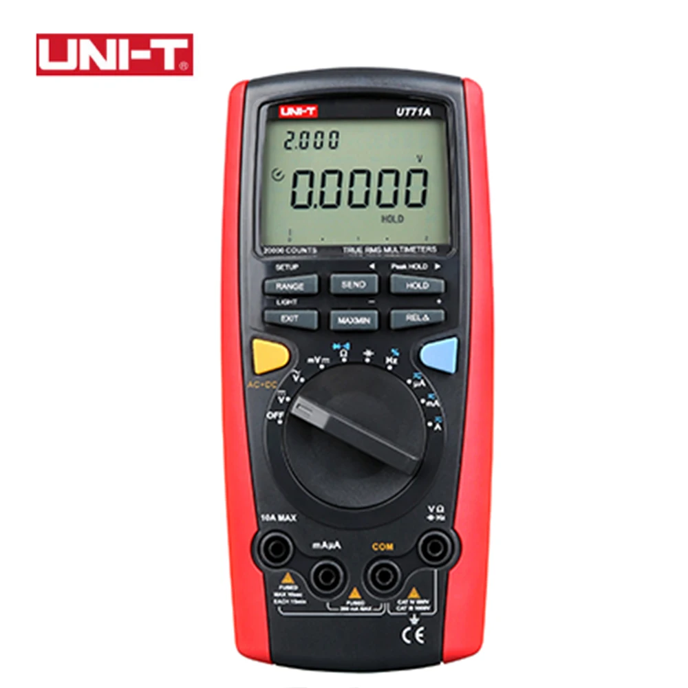 

UNI-T UT71A 19999 Professional Digital Multimeter Tester Meter AC+DC Current Voltage USB True RMS REL Auto Range LCD screen
