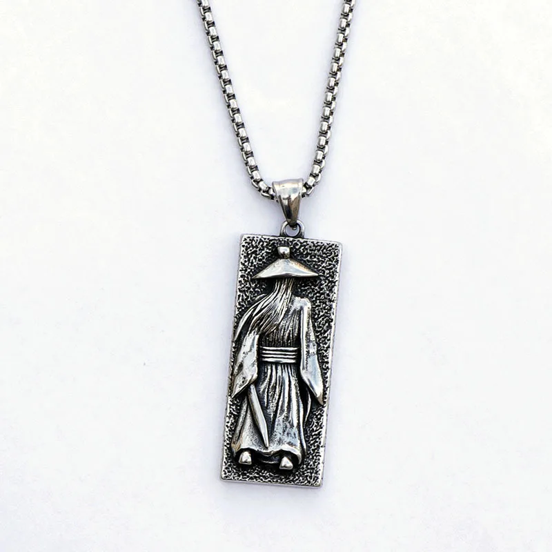 

charming silver Jianghu old friend luck art pendant