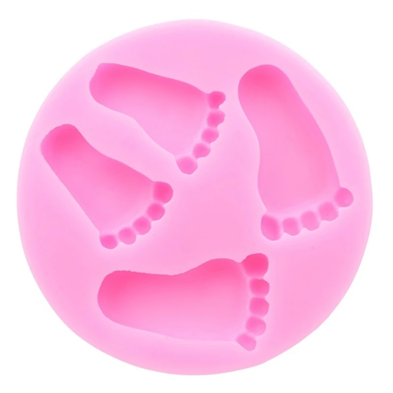 Baby Feet Silicone Fondant Mould Chocolate Sugarcraft Cake Clay Mold Baking DIY