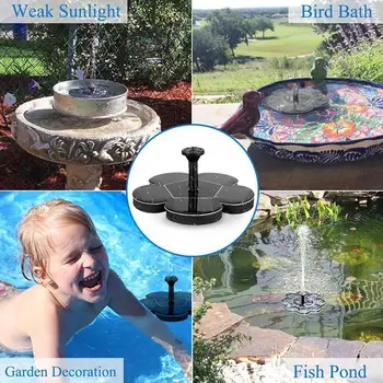 

Plum blossom shape solar fountain solar water pump fountain mini landsc water fountain solar outdoor garden water landscape Z1I4