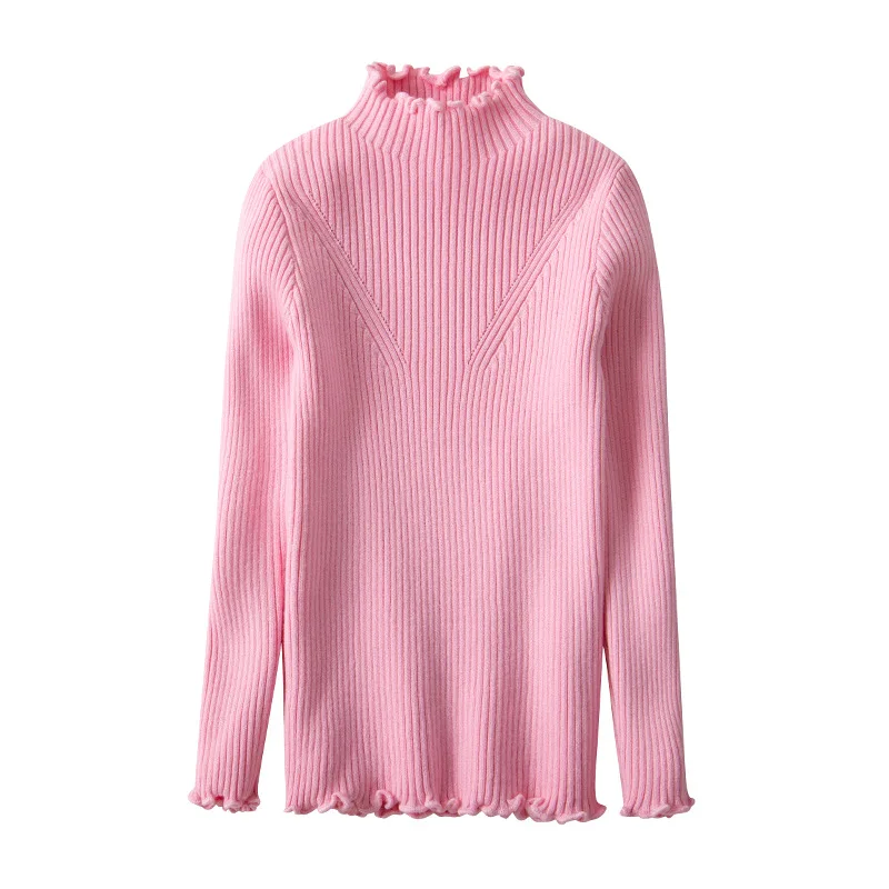 

2019 Autumn And Winter New Style Kids' Sweater Core-Spun Yarn Base Clothing Crew Neck Sunken Stripe Knitted Pullover