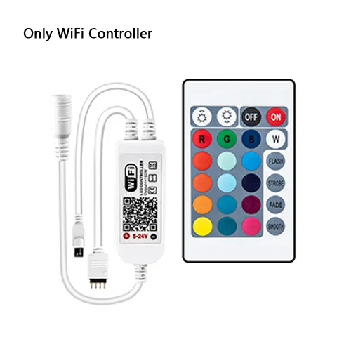 only wifi controller Wifi RGB светодиодная лента SMD2835 Светодиодная лента 234 светодиодный/с Диодная гибкая лента управление приложением работа с Alex Google Assistant - Испускаемый цвет: only wifi controller