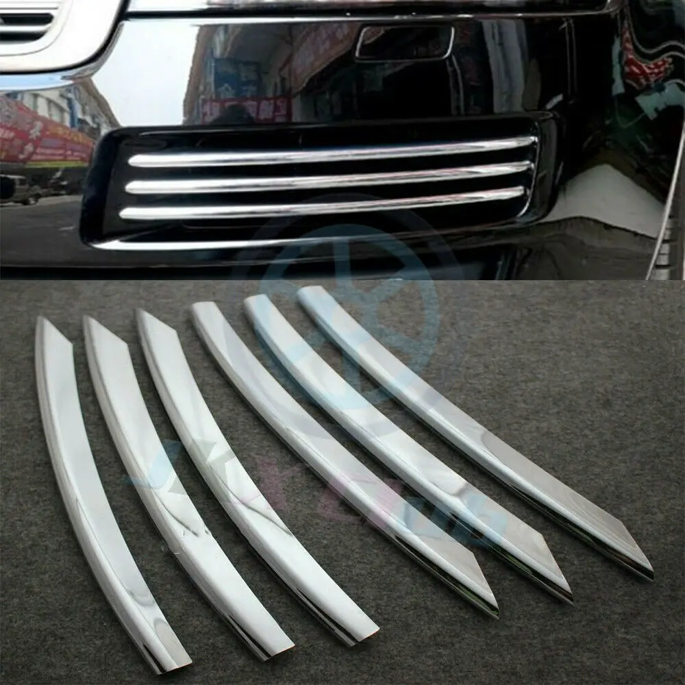 For Range rover L405 2013 Matte Silver Bumper Fog Grille Vent Cover Trim 6PCS