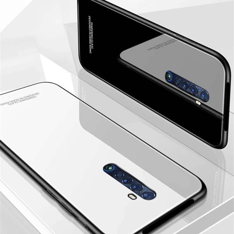 Для OPPO Reno 2F чехол Reno2 Z из закаленного стекла Жесткий ПК Мягкий ТПУ Рамка задняя