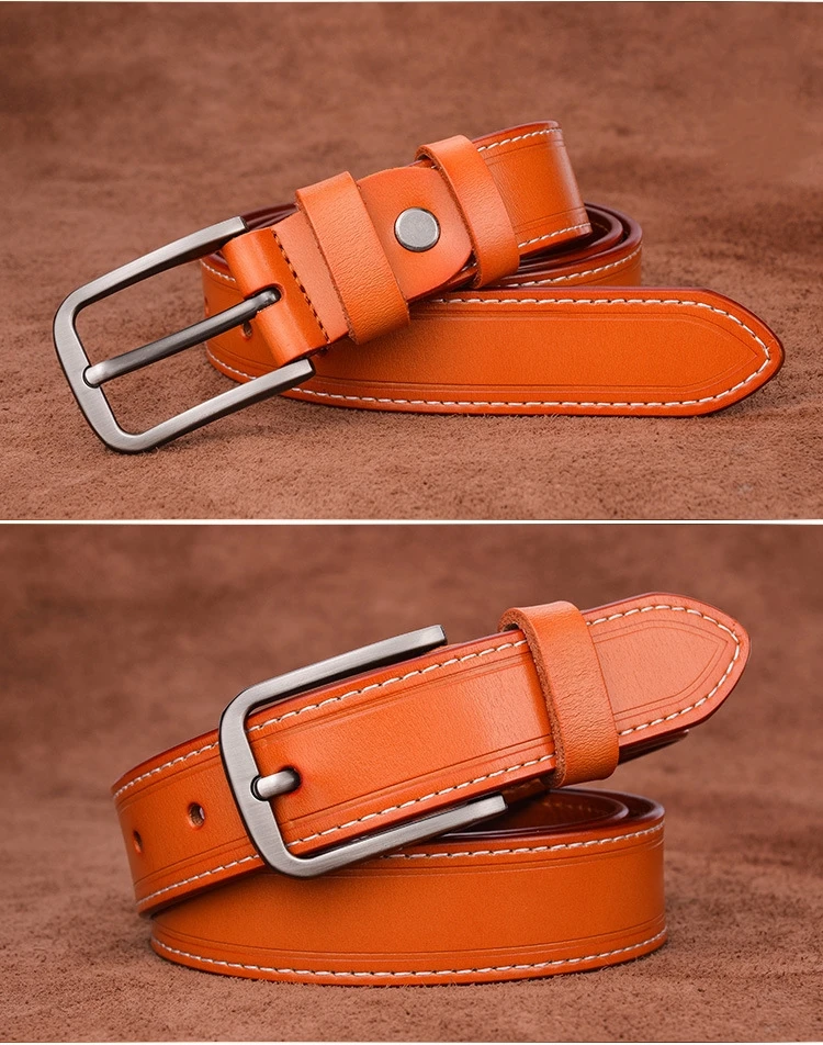 Fashion Women Belts Leather Metal Pin Buckle Vintage Waistband Adjustable Belt Women Dress Strap cinturon mujer