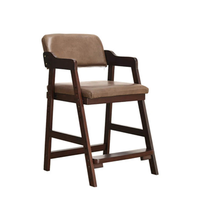 Solid Wood Home Children's Study Chair Student Backrest Writing Chair Adjustable Dining Backrest