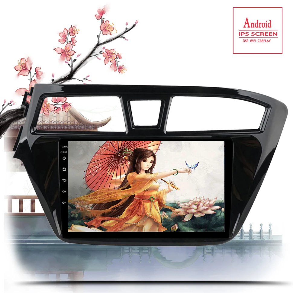 Автомагнитола 9 дюймов 2 din Android 10 0 6 + 128G мультимедийный видеоплеер для Hyundai I20 2014 2015