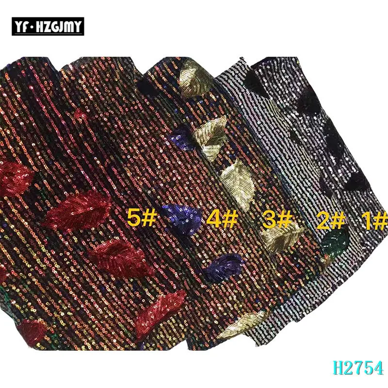 Золотая блестящая кружевная ткань высокого качества с вышивкой африканская блестящая Кружевная Ткань 5 ярдов нигерийская ткань с блестками для свадьбы A2754