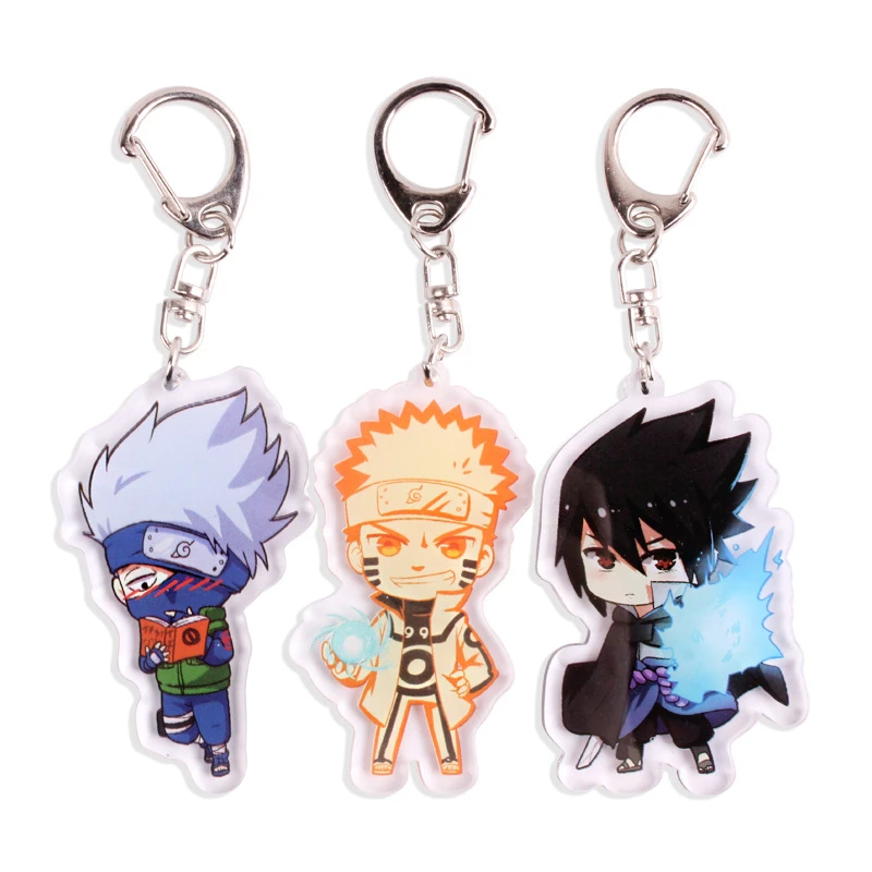 Japan Anime Naruto Hatake Kakashi Acrylic Key Ring Pendant Keychain Gift