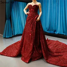 Роскошное Милое сексуальное вечернее платье с блестками без рукавов высокого класса блестящие вечерние платья настоящая фотография HM66681