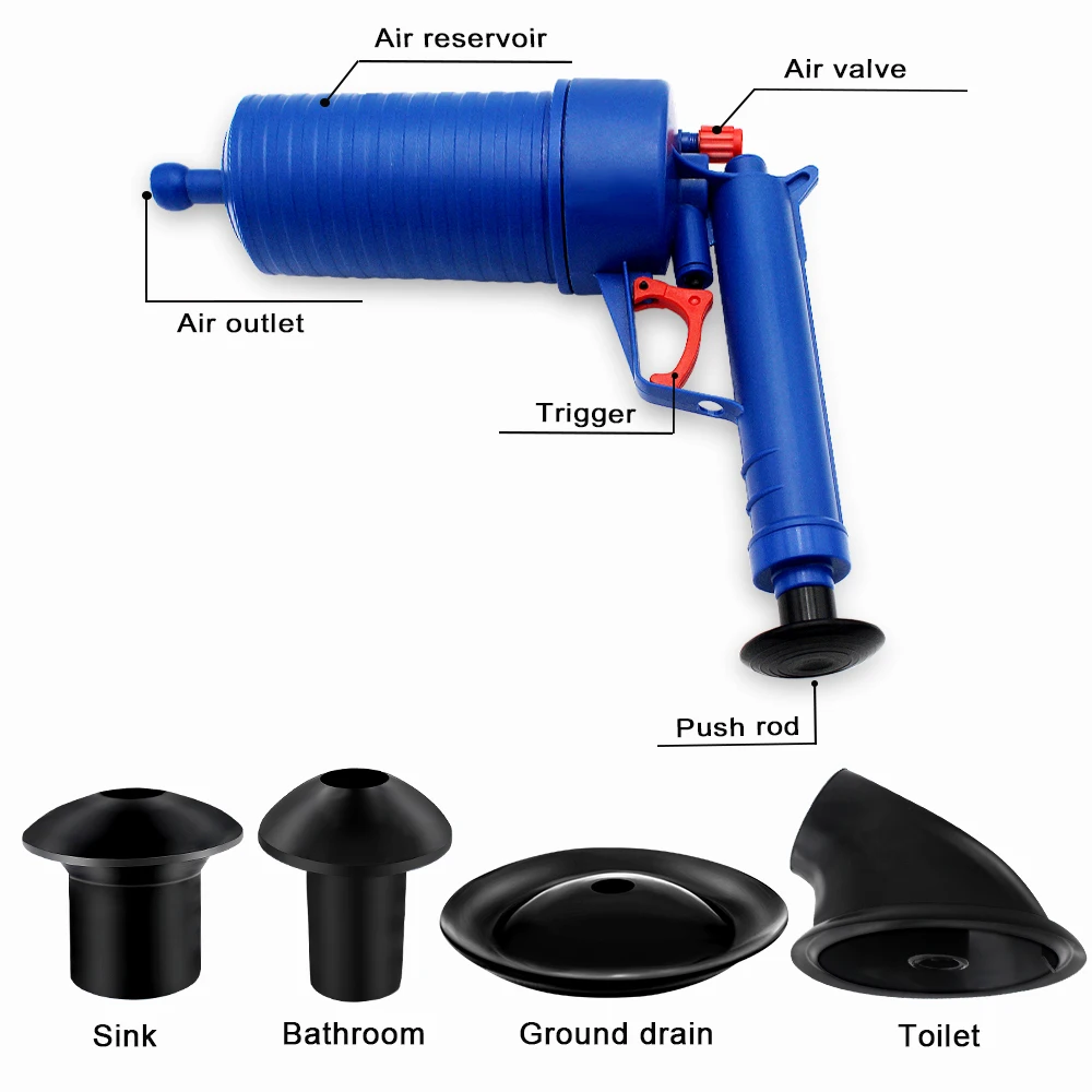 Бытовой воздух Мощность Туалет земснаряд высокого давления мощность ful ручной Плунжер для раковины открывалка очиститель насос Быстрый через