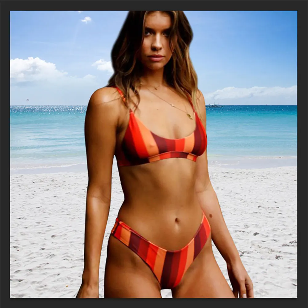 

Bikini Floral Print 2020 Pink Swimsuit Push Up Swimwear Women Two Piece Sexy Bathing Suit Brazilian Biquini Traje De Bano Mujer