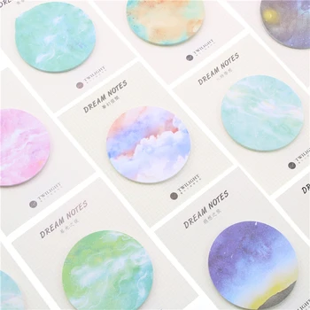 

Refreshing Style Natural Dream Series Self-adhesive Memo Pad Sticky Notes Bookmark School Office Stationery Supplies
