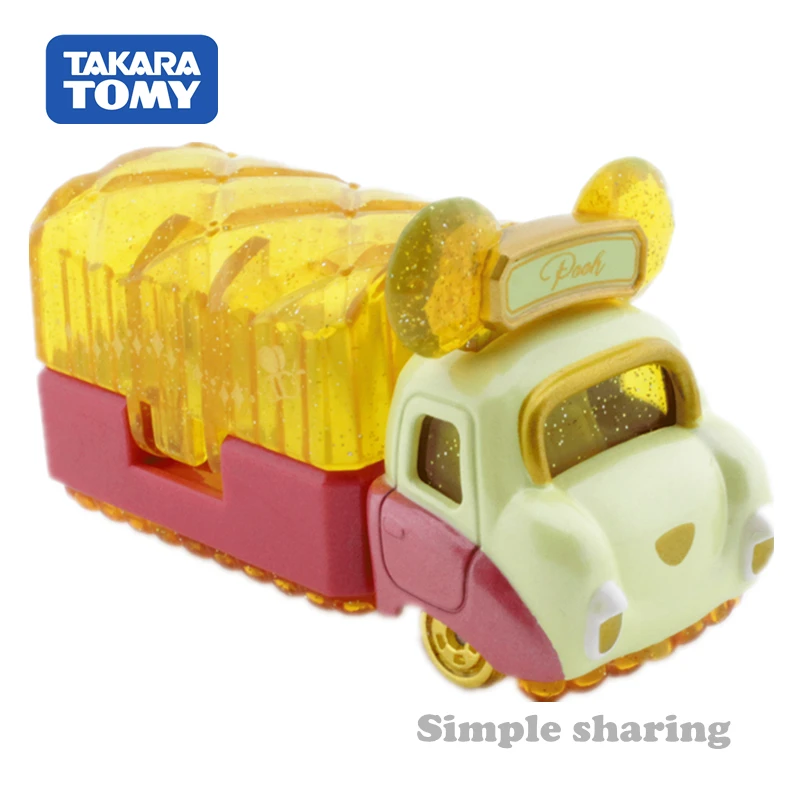 TAKARA tomy tomica, Игрушечный Грузовик с изображением медведя Винни, горячая Распродажа, миниатюрные Детские литые игрушки, набор прозрачных детских моделей автомобилей, забавная безделушка