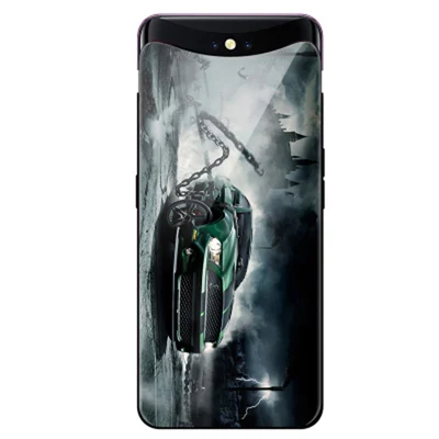 Для OPPO find X case PAFM00 звездное небо закаленное стекло+ края из ТПУ Жесткий чехол для OPPO FindX чехол найти X чехол на корпус телефона - Цвет: A17