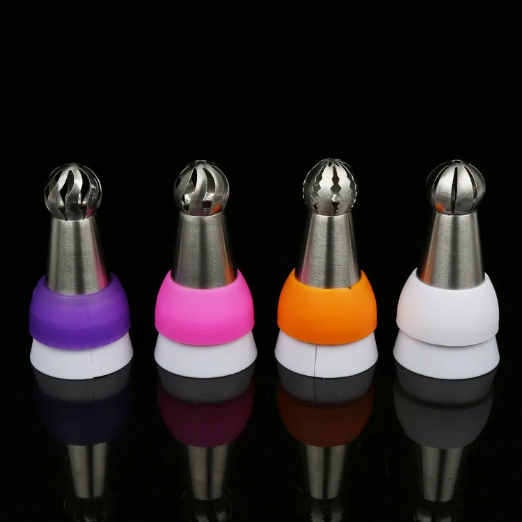 

Russia Pastry Nozzle Converter Large Size Cream Decorating Tawara Flower Tip Connector Three-Color Adapter