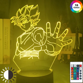 

Dragon Ball Super Goku Black Figure Night Light Led Touch Sensor Colorful Nightlight for Kids Child Bedroom Decor Lamp Zamasu
